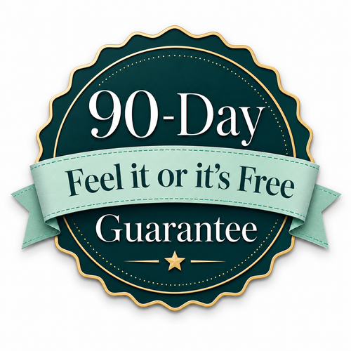 90-Day "Feel it or it's Free" Guaranteed